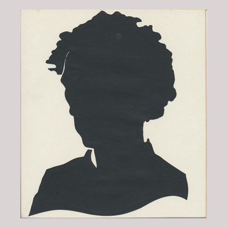 
        Front of silhouette, with man looking left.